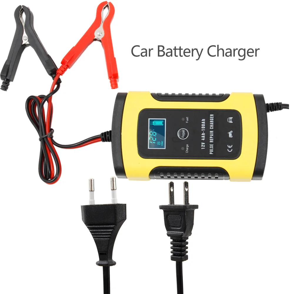 

Full Automatic Car Battery Charger 110V To 220V To 12V 6A LCD Smart Fast Power Charging for Auto Motorcycle Wet Dry Lead-Acid