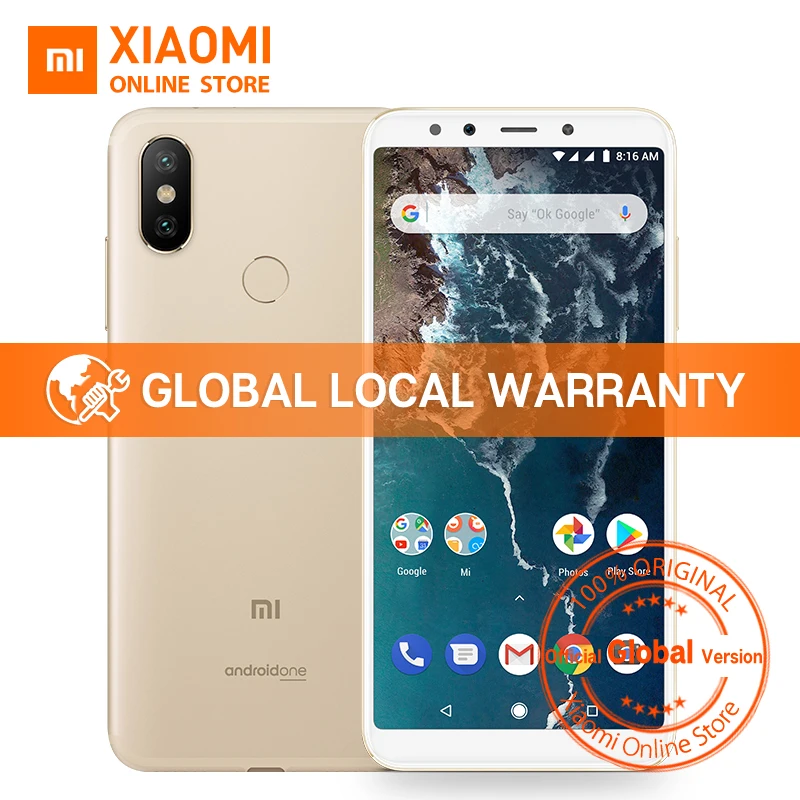 Versión Global Xiaomi mi A2 4 GB 64 GB 5,99 pulgadas 18:9 Pantalla Completa Snapdragon 660 AIE AI Cámara Dual android 3010 mAh Smartphone