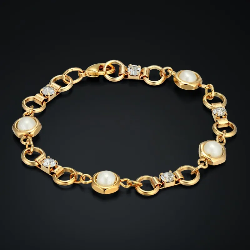 Женские Ювелирные изделия Braclets 18 см золотистого цвета для женщин Роскошные