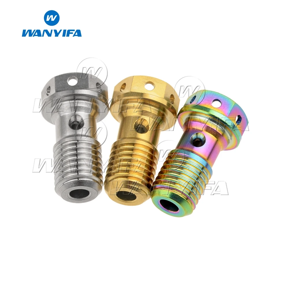 

Wanyifa M10x1.0 1.25mm Motorcycle Titanium Banjo Bolt for Brembo Double Brake Line