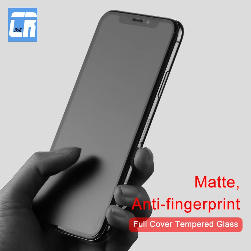 

No Fingerprint Full Cover Matte Tempered Glass for iPhone X 8 7 6S Plus Screen Protector Frosted Glass for iPhone XS MAX XR Film