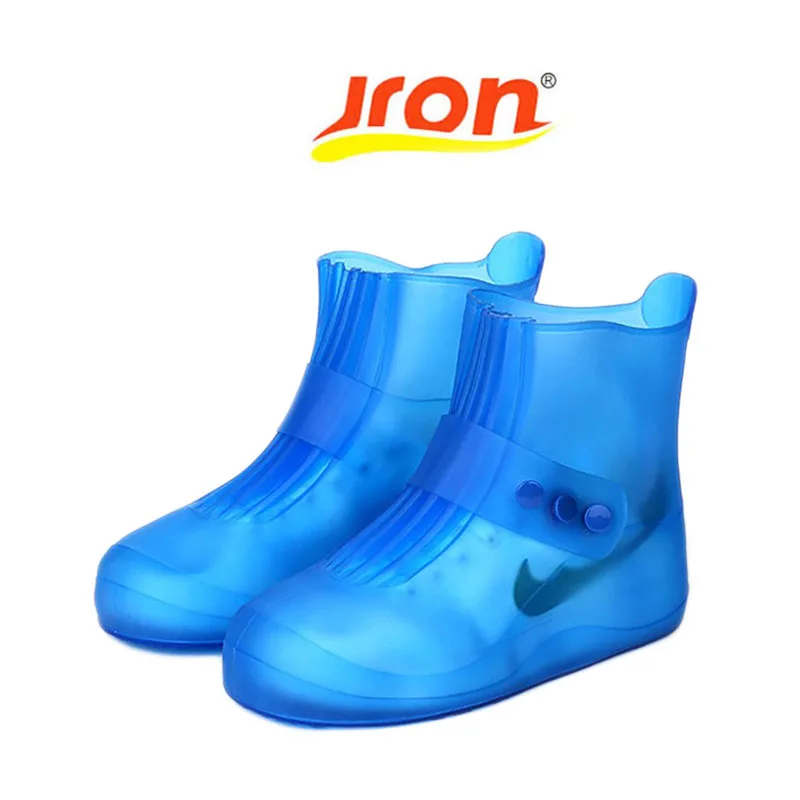Jron водонепроницаемый чехол для обуви 5 цветов качественные Нескользящие женские детские дождевик для обуви эластичные многоразовые дождевые Бахилы для обуви