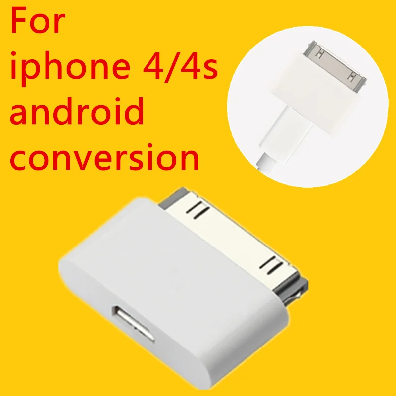 Micro USB Charger Adapter USB Cable Head For Apple 4 4s ipad 1 2 3 ipod