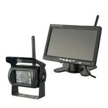 Reboque do caminhão, RV, Ônibus, Miniatura de passageiros car Rear View Monitor Retrovisor + Wireless Câmera Reversa de Backup