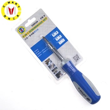 

C-MART 6 in 1 Precision Screwdriver Set S2 Alloy Steel Hex Bits Screwdriver Repairing Tool Set For Mobile Phone Computer