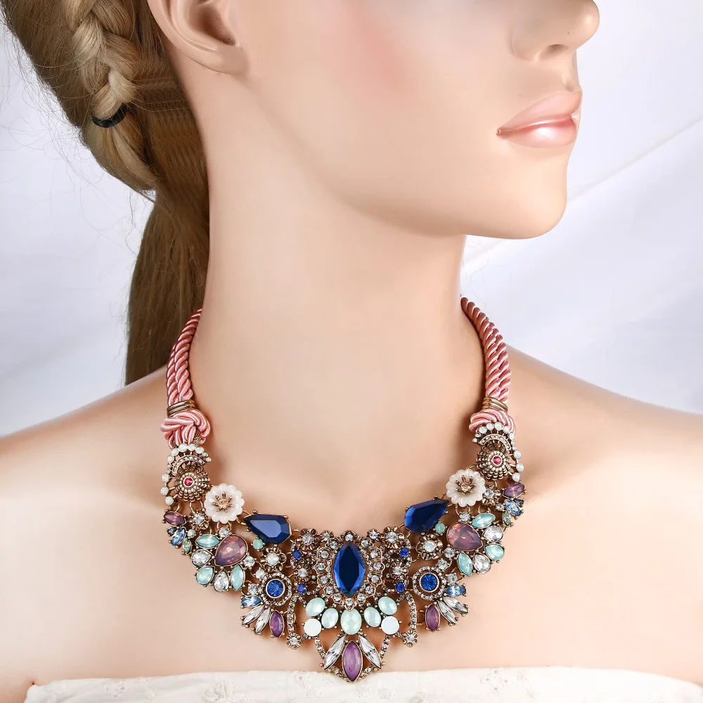 

Tuliper Retro Art Deco Choker Necklace Vintage Style Antique Gold Tone For Women Party Jewelry Gift Collier Colares Mangalsutra