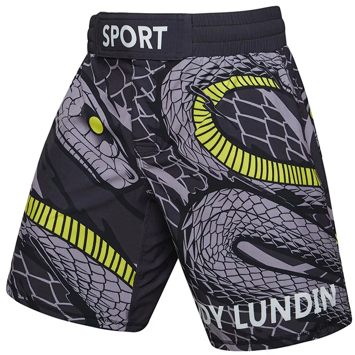 

2018 New UFC BJJ MMA Fit Men's printing MMA Shorts 3D Fight Grappling Short Polyester Kick Gel Muay Thai thai shorts codylundin