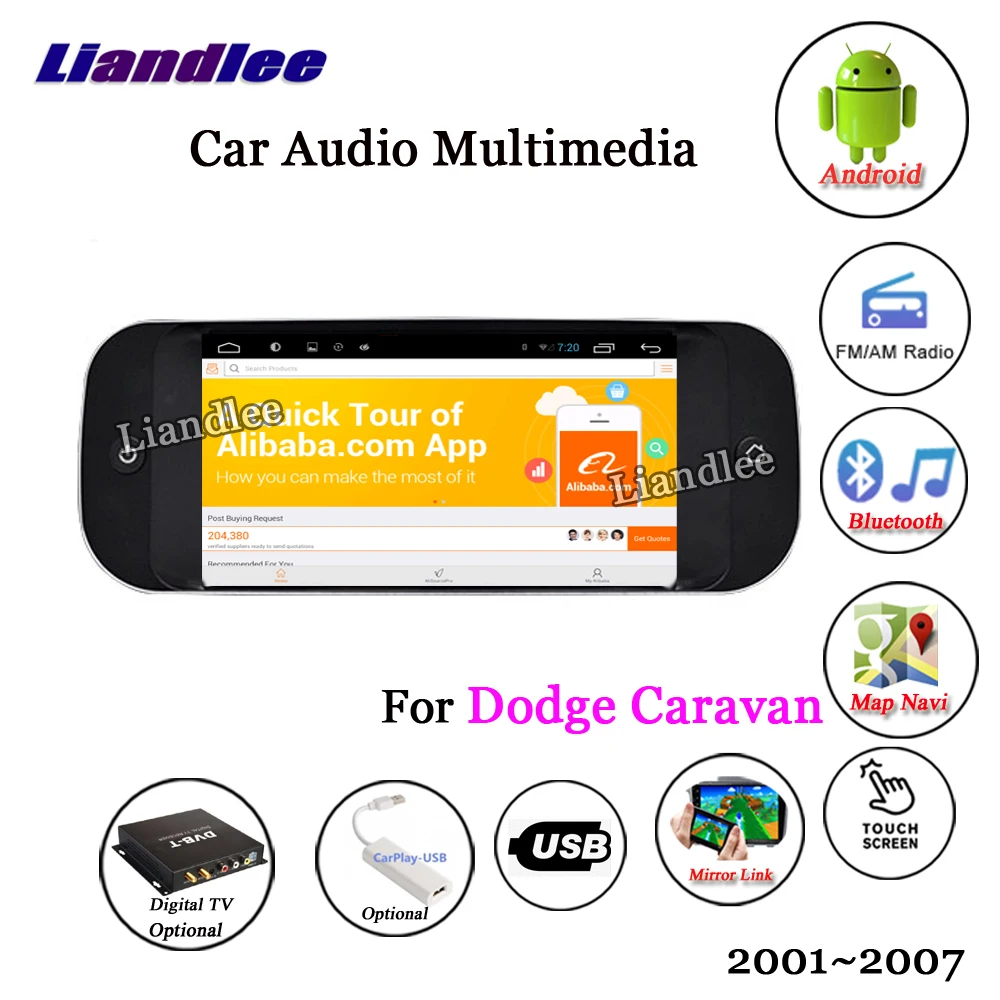 Liandlee автомобильная система Android для Dodge Caravan 2001~ 2007 Радио Стерео Carplay Wifi gps Navi Карта Навигация HD экран мультимедиа