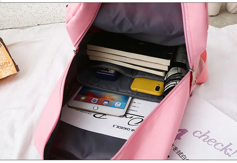 Холщовый женский рюкзак, школьные сумки для девочек-подростков, студенческий рюкзак большой емкости, розовый рюкзак для путешествий, женский рюкзак, сумка для книг