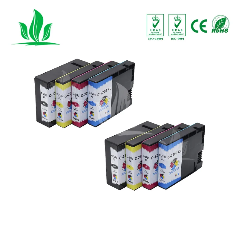 

2SETS 2200XL Compatible PGI2200 PGI 2200 XL Ink Cartridge for Canon MAXIFY MB5020 MB5320 iB4020 Printer