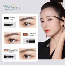 Крем для макияжа soonpure 3 в 1 Водостойкий карандаш для бровей Макияж натуральный длинный стойкий для бровей карандаш+ пудра+ кисть и купить один получить один бесплатно