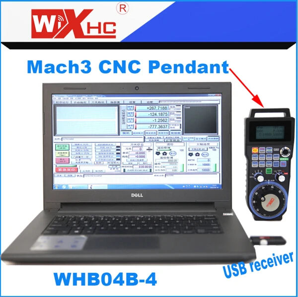 

CNC milling machine used 4 Axis mach3 hand held usb pendant wireless MPG WHB04B-4