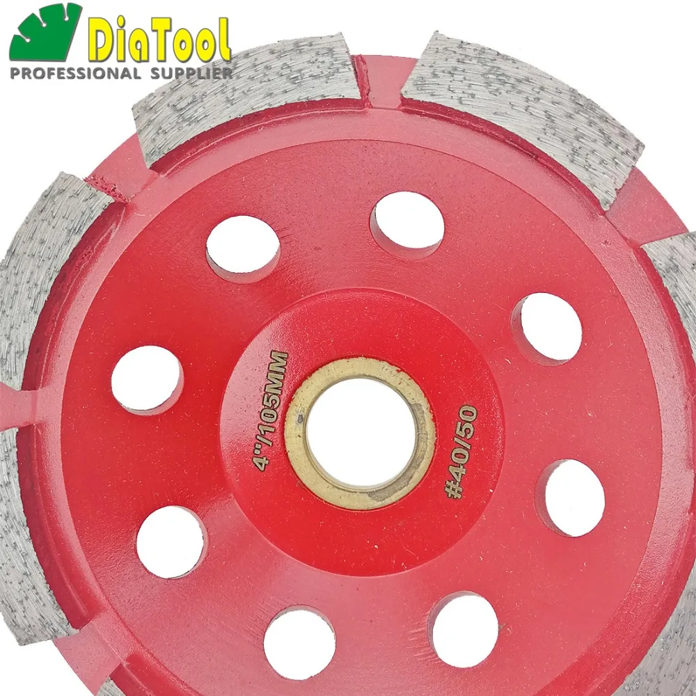 DIATOOL Dia 100MM Diamond Single Row Cup Wheel For Granite & Hard Material, Grinding Wheel, Bore 22.23mm Grinding Disc