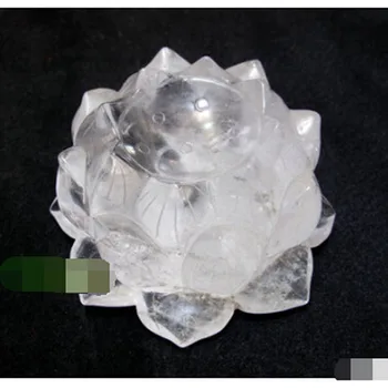

Natural white crystal carved pieces of Lotus Decoration