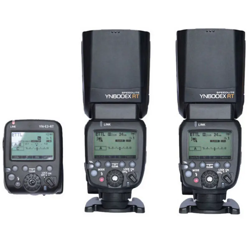 2x YN600EX-RT YN600EX RT 2.4  HSS TTL  Speedlite YONGNUO + YN-E3-RT   Canon 6d 60d 550d 650d DSLR 