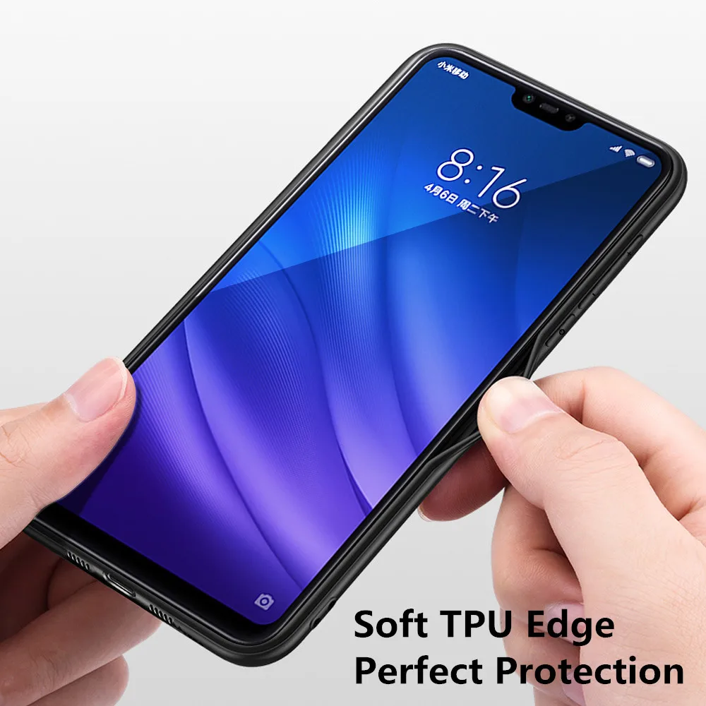 MOFi чехол для телефона для Xiaomi mi 8 Lite задняя крышка из искусственной кожи корпус для Xiaomi mi 8 Youth Conque для mi 8X Capa