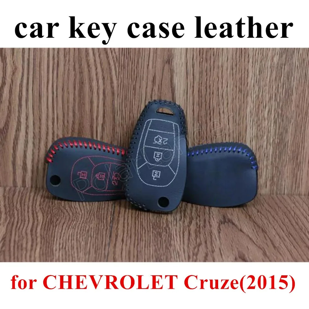Only Red Car key Case cover Hand sewing DIY Genuine leather fit for