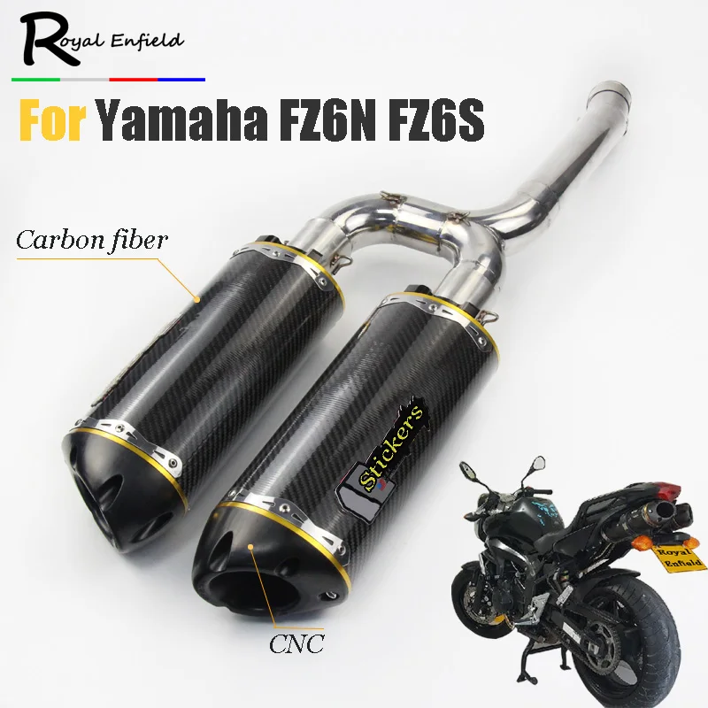 Глушитель выхлопной трубы для мотоцикла FZ6S FZ6N средней длины без шнуровки Yamaha FZ 6N