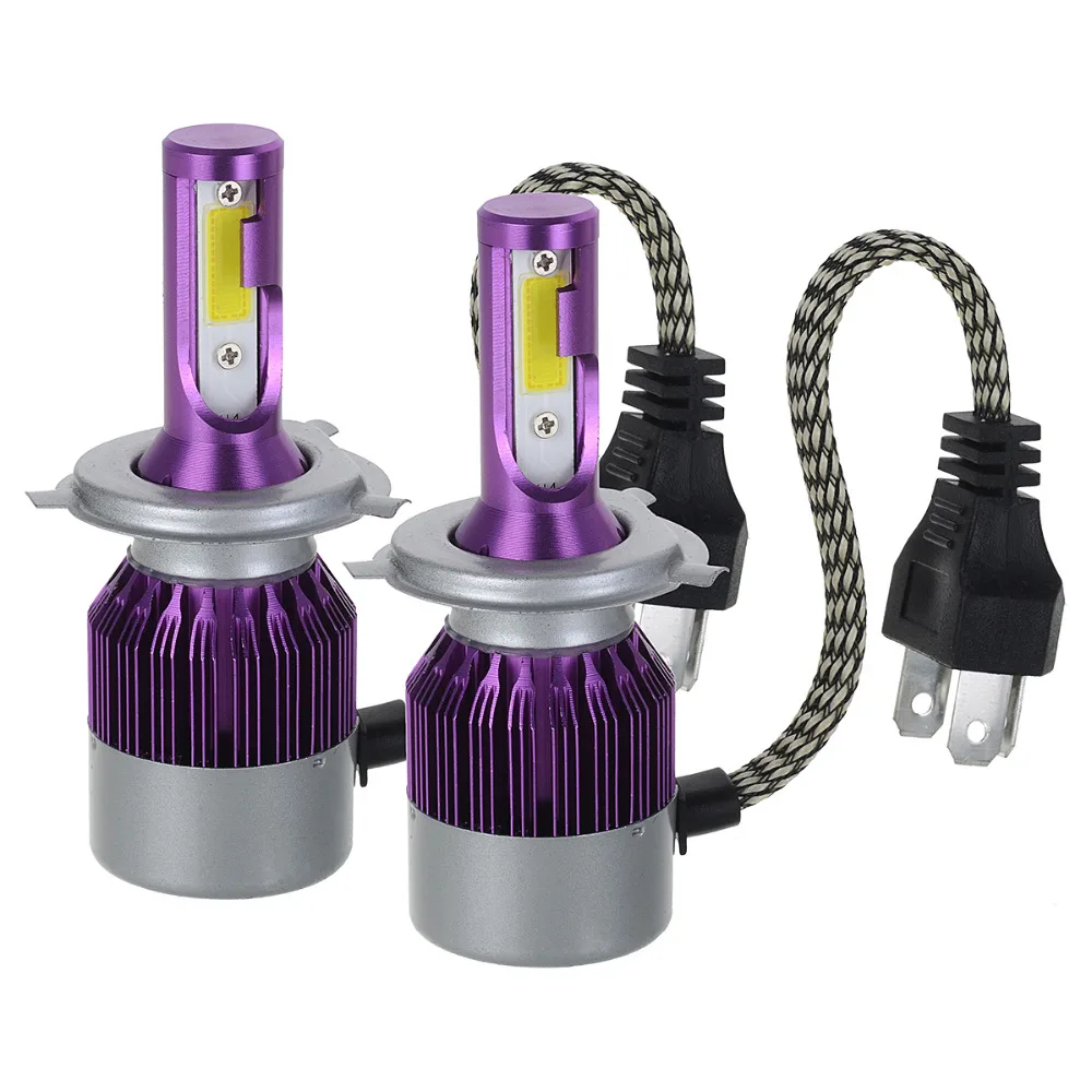 exLED LED Headlight 60W 7000lm Cold White Car LED Headlights Bulb Head ...