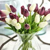 31Pcs Tulips Artificial Flowers PU Real Touch Artificial Bouquet Fake Flowers for Wedding Decoration Home Garen Decoration 2