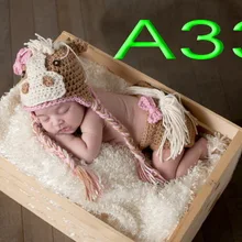 5 комплектов в наборе Детские ручной работы связанные крючком хаки лошади шляпа с которыми легко скрыть Подгузники/Шорты для наряд для фото новорожденных NB-3M хлопок