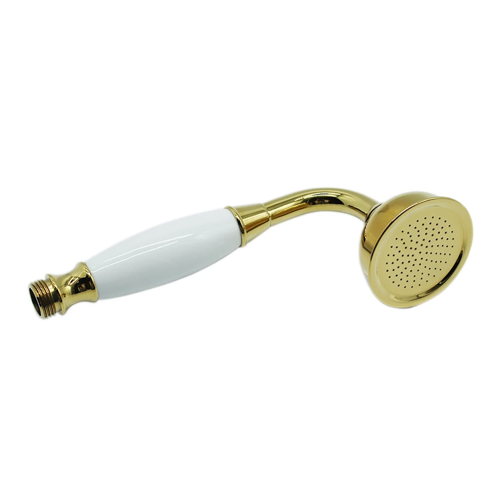 New Brass Ceramics Telephone HandHeld Shower Head Retro style gold