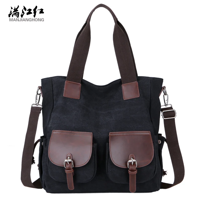 

Manjianghong Gentleman Canvas Bag Summer Fashion Casual Popular Canvas Handbag Woman's Shoulder Bag Unisex Strong Quality 1350