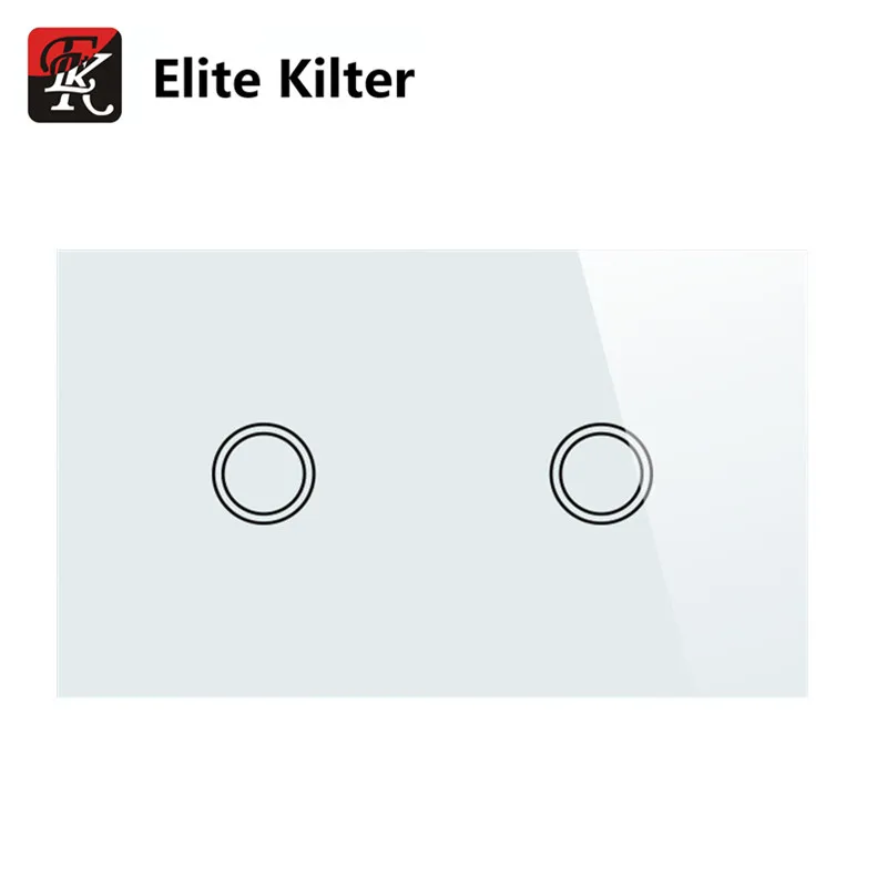 

Elite Kilter Wall Lights Touch Switch US Standard Smart Light Touch Switch 2 Gang 1 Way