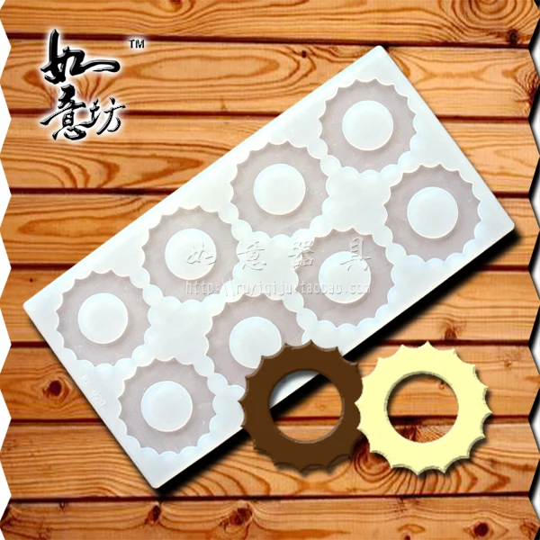 diy jagg wheel circle cake plug in soft silicone cake mold chocolate