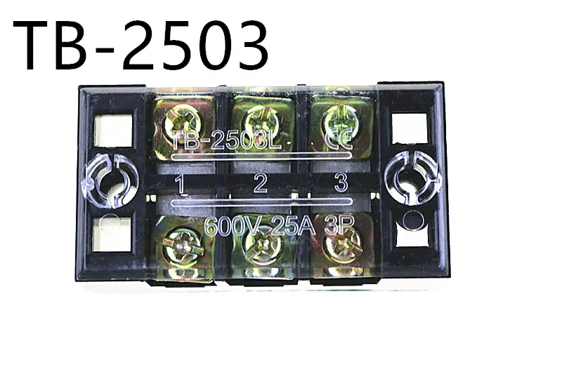 1 шт. двухрядная Клеммная колодка с винтовыми клеммами 600 в 25A TB 2503 / TB2504 TB2506 2508/TB 2512