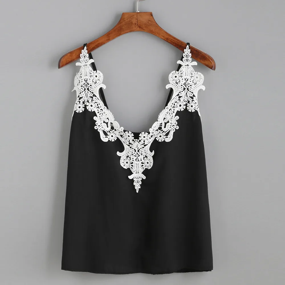 

Women Lace Vest Top Sleeveless Casual Tank Blouse Summer Tops Shirt