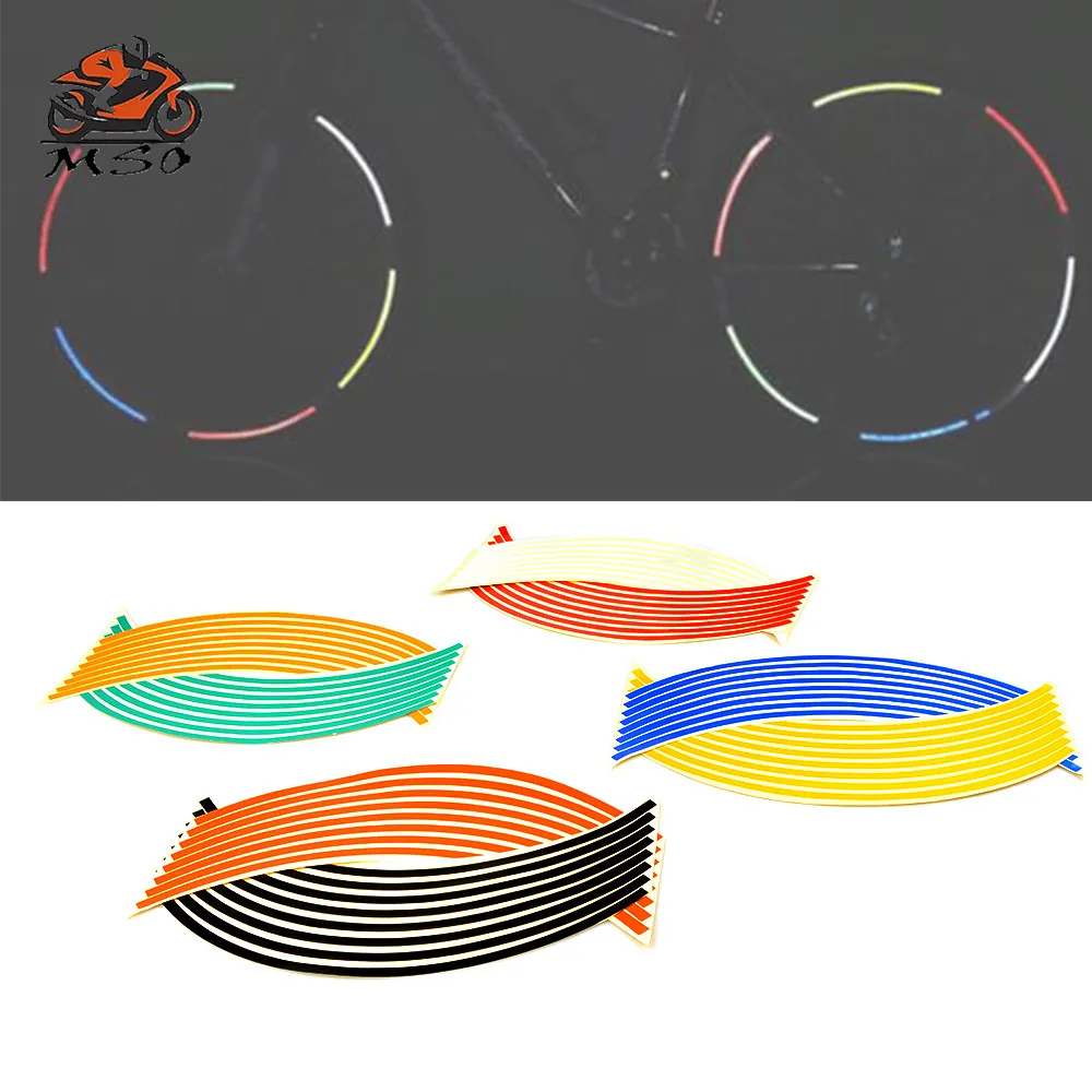 

Moto Sticker Reflector Fluorescent MTB MotorBicycle Sticker Cycling Wheel Rim Reflective Stickers Decal Motorcycle Accessory