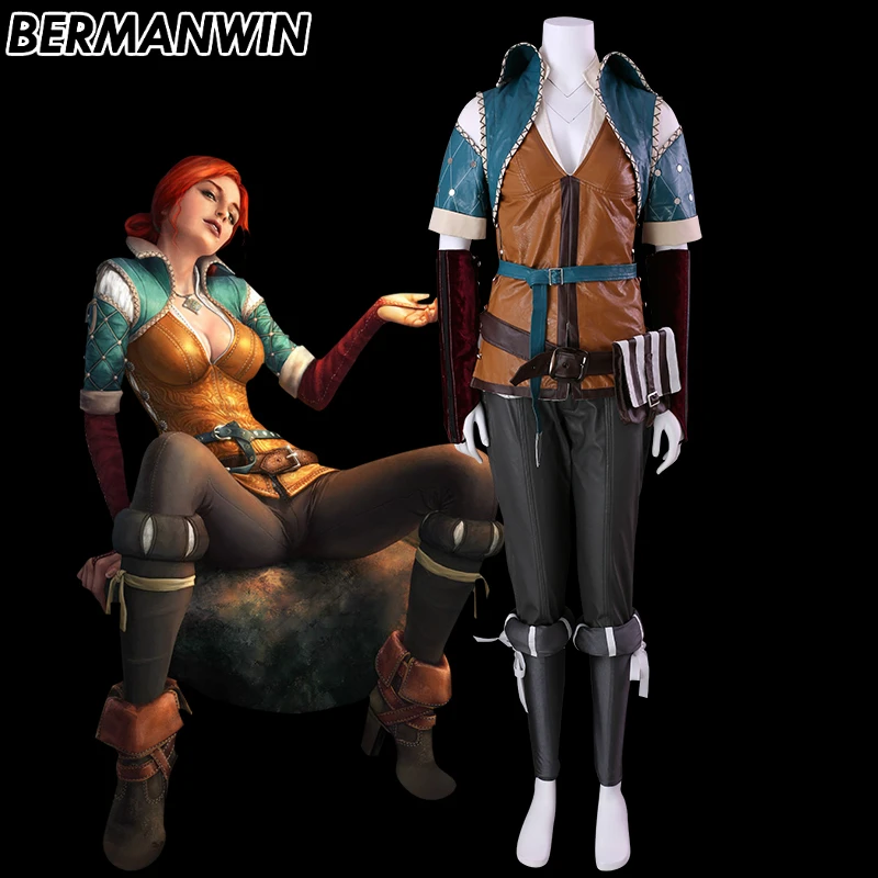 

BERMANWIN High Quality The Witcher 3 Wild Hunt Cosplay Adult Triss Merigold Costume Halloween Carnival Women Cosplay Costume
