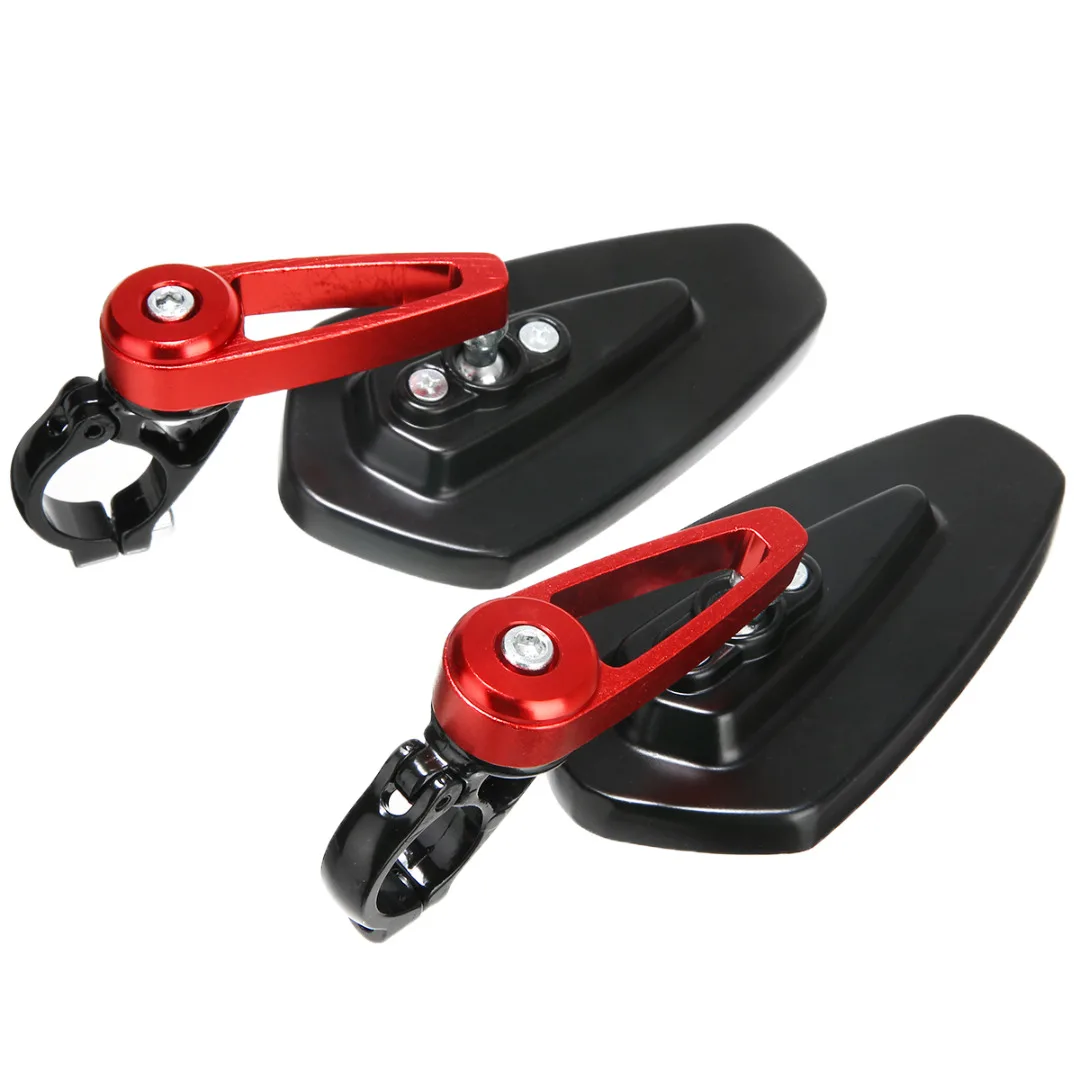 Mayitr 1 Set Motorcycle Aluminum 7/8" 22mm Bar End Side Rearview Mirror Universal Motorbike Bike Handlebar Rear View Mirrors