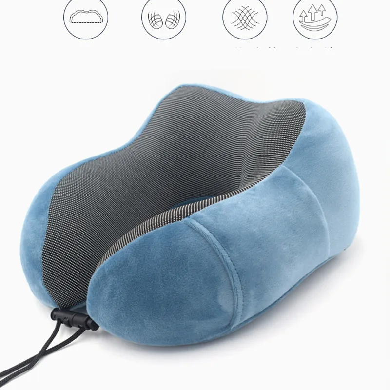 

New U Shaped Memory Foam Neck Pillows Soft Slow Rebound Space Travel Pillow Solid Neck Cervical Healthcare Bedding Drop Shipping