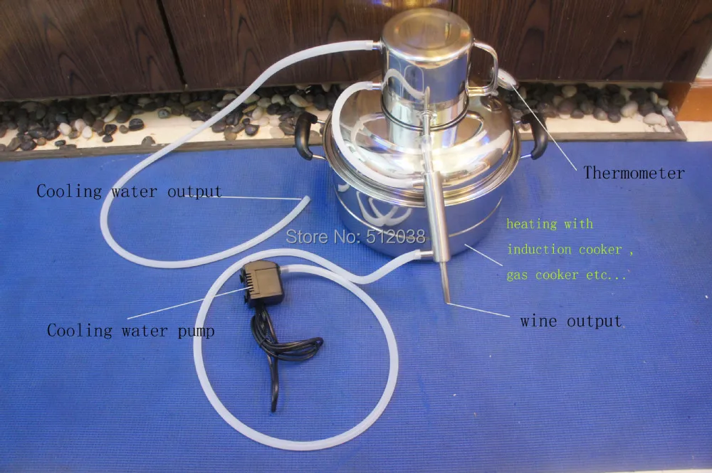 10L Полный нержавеющей воды Этанол Спирт дистиллятор домашнего пивоварения комплект самогон Still spirts вина делая эфирное масло бойлер