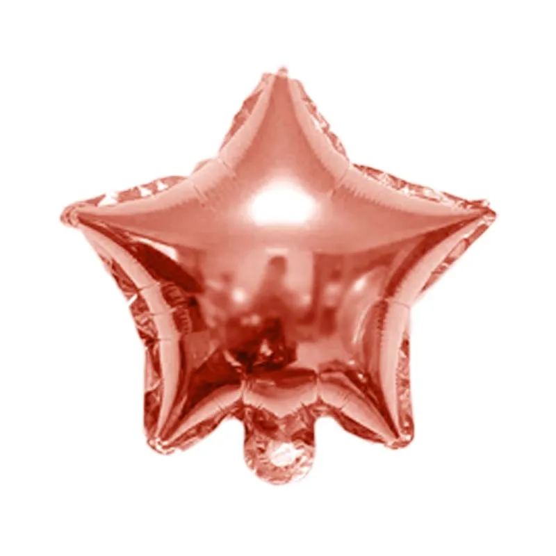 rose gold 12 шт Baby Shower девочек Фольга Star праздничные надувные шары вечерние украшения Дети воздушные шарики свадебный розовый серебряный надувные шары - Цвет: rose gold