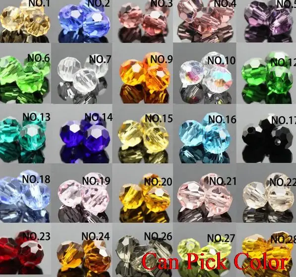 

4mm 500Pcs/lot new arrival Mixed Faceted Rondelle Glass Crystal Beads spacer Colored Bracelet necklace Jewelry Making