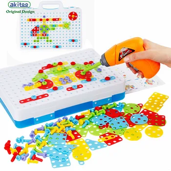 

akitoo 3230 Electric drill nut disassembly match the combination of tool sets hand disassembly screw screw puzzle home toys