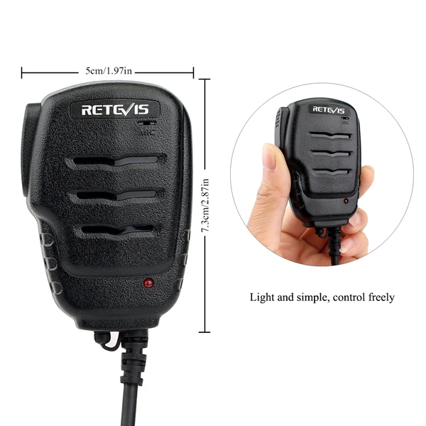 Retevis rs-111 2Pin удаленного Динамик микрофон для Kenwood Baofeng UV-5R Retevis H777 rt5r rt22 RT3 RT5 Двухканальные рации c9052a