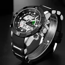 Luxury Brand Watches Men Analog Digital Mens Sports Watches Men's Army Military Watch Man Quartz Clock Male Relogio Masculino smael luxury brand men analog digital pu watchband sports watches men s army military watch man quartz clock relogio masculino