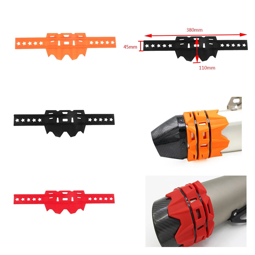 Exhaust Muffler Silencer Heat Shield Protection Guard AutoReplacement Parts for CRF Dirt Bike Motorcycle ATV Red/Black/Orange