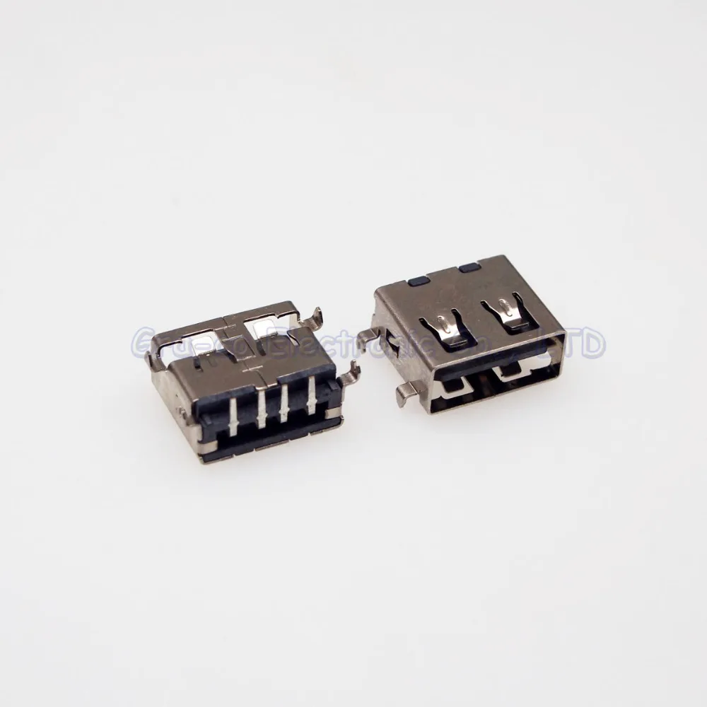 200 шт. 2,0 USB разъем 10,0 мм короткий тип A Женский 4P 90 градусов погружения покрытие 1,1