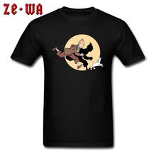 The Adventures of Tintin Cartoon Comic T Shirt Fox Terrier Snow Dog Fashion Funny Tintin Adventure Time Tshirt Boy Sweatshirts the adventures of tintin the shooting star