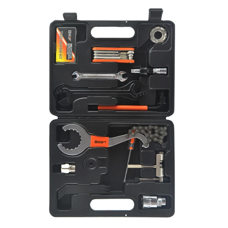 

14 in 1 Bicycle Repair Tools Kit Box Set Multi MTB Tire Chain Repair Tools Spoke Wrench Kit Hex Screwdriver Bike Tools