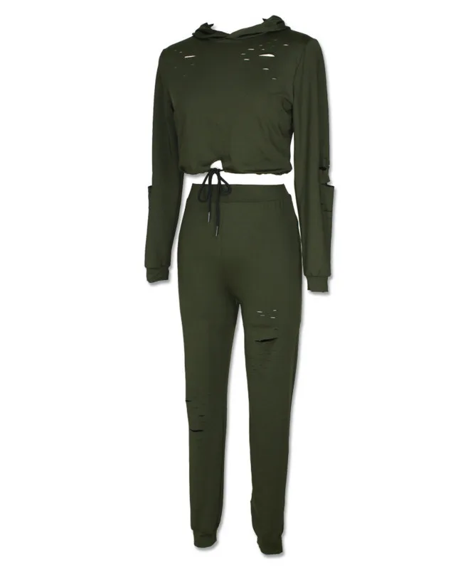 women hollow out Exposed navel suits 13_