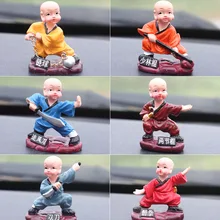 Украшение автомобиля милый креативный кунг-фу маленький монах аксессуары для салона автомобиля центральная консоль украшения авто продукты