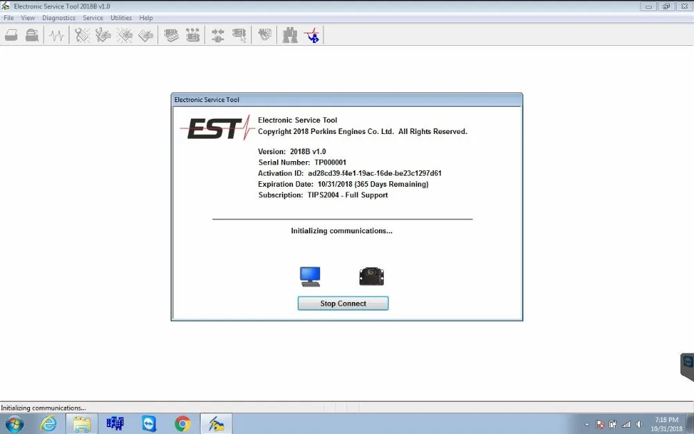 P-erkins Electronic Service Tool EST 2020B+Keygen