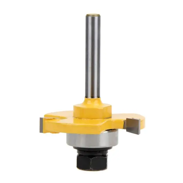 2pcs Router Bit Set 3/4″ Stock 1/4″ Shank 3 Teeth T-shape Wood Milling Cutter Machine for Flooring Wood Working Tools