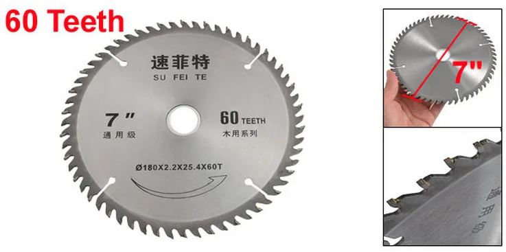 Carpenters Woodworkers 7&quot x 60T Saw Blade Cutter Plywood Cutting Tool | Инструменты